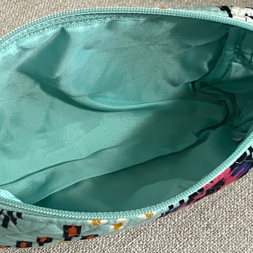 Vera Bradley Quilted Cosmetic Bag in Aqua Multi - Picture 6 of 8